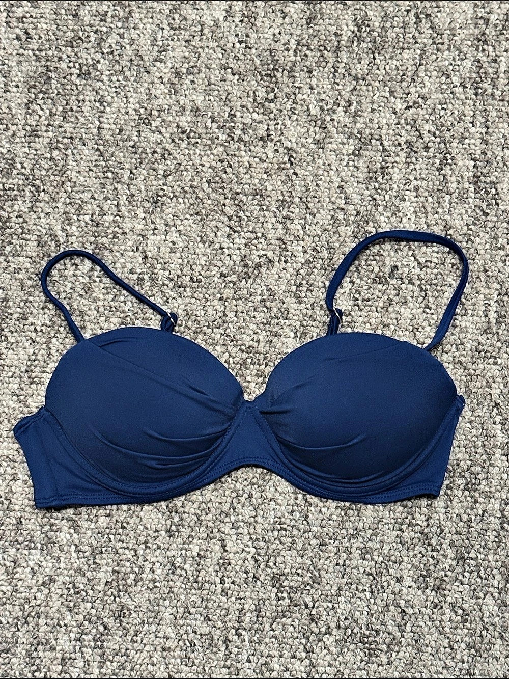 Cabana Life Blue Bra Style Bikini Top Size Medium